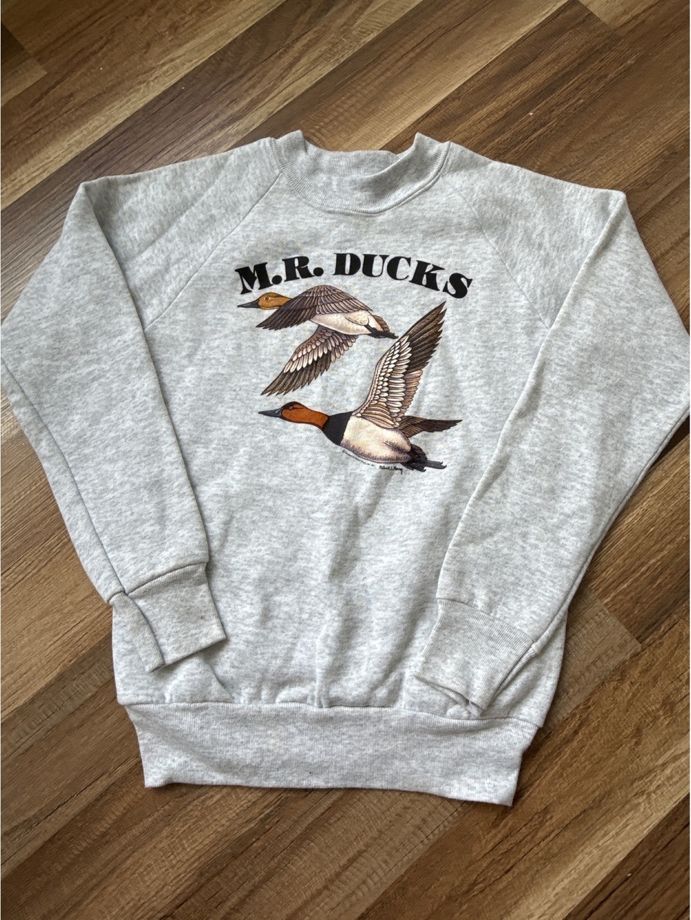 Vintage M.R. Ducks Sweatshirt Youth 10-12 USA Mallard Duck Patrick L Henry